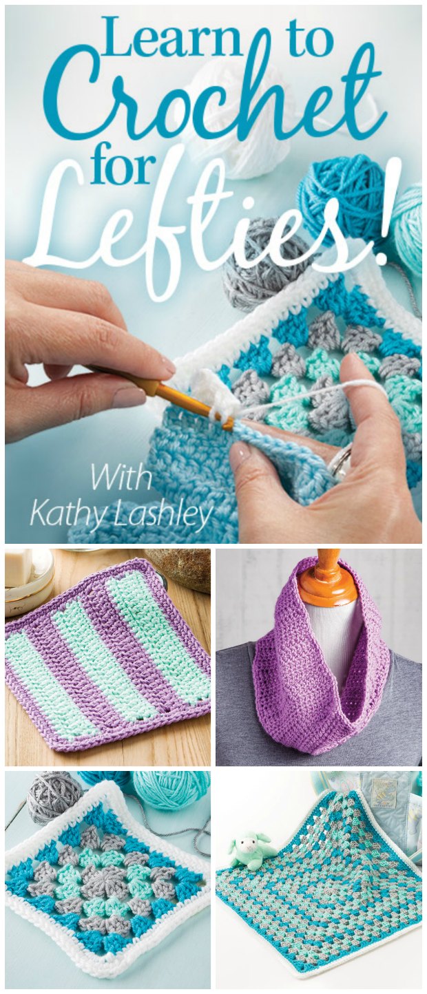 Learn To Crochet Left Handed. Left Handed Crochet Simple Video Class