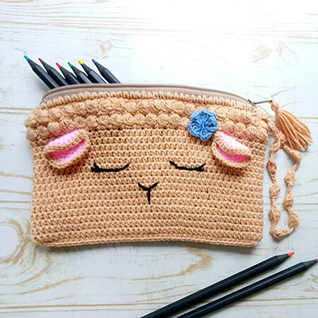 Back to School Crochet Pencil Bag By mrsOlgaKnits