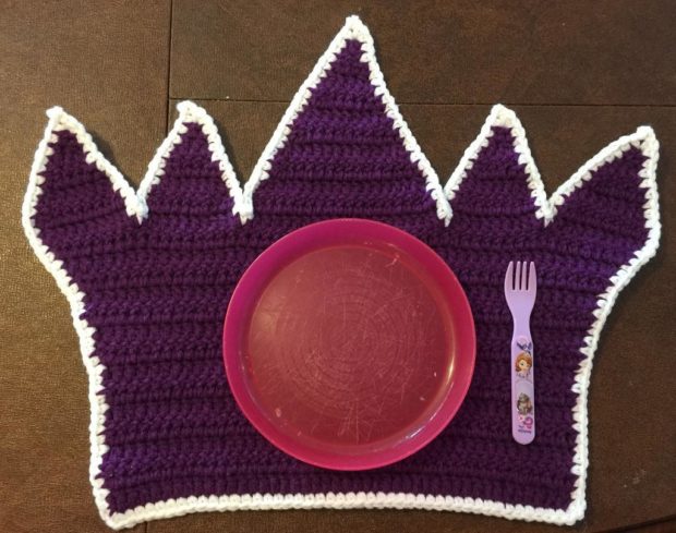 Princess Crown Crochet Placemat
