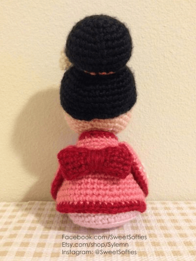 Amigurumi Crochet Pattern For Japanese Kimono Doll