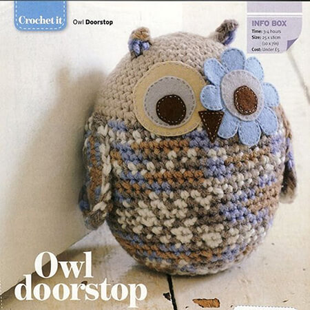 Multi-colored Owl Doorstop Pattern By AmigurumiBarmy