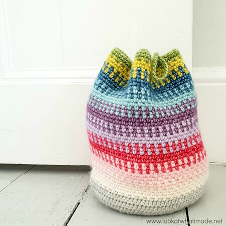 Rainbow Storage Crochet Doorstop Pattern By Look at what I made