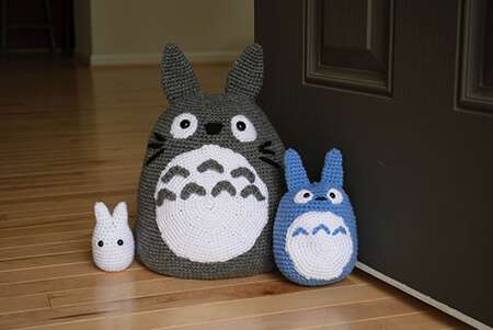 Totoro and Friend 3-pack Doorstop Pattern By MaysCraftCabin