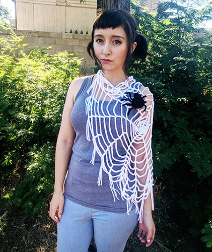 Wearable Crochet Spider Web Pattern by Hellohappy