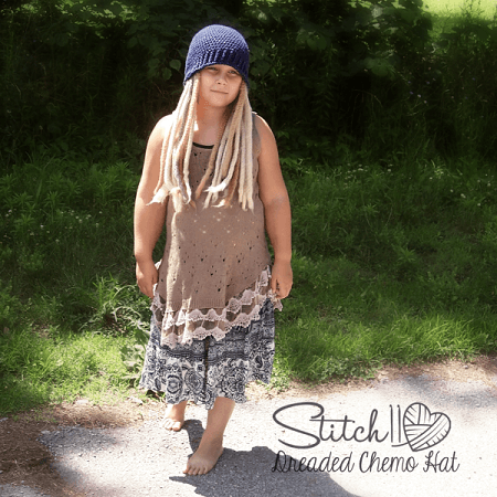 Dreaded Chemo Hat Crochet Pattern by Stitch 11