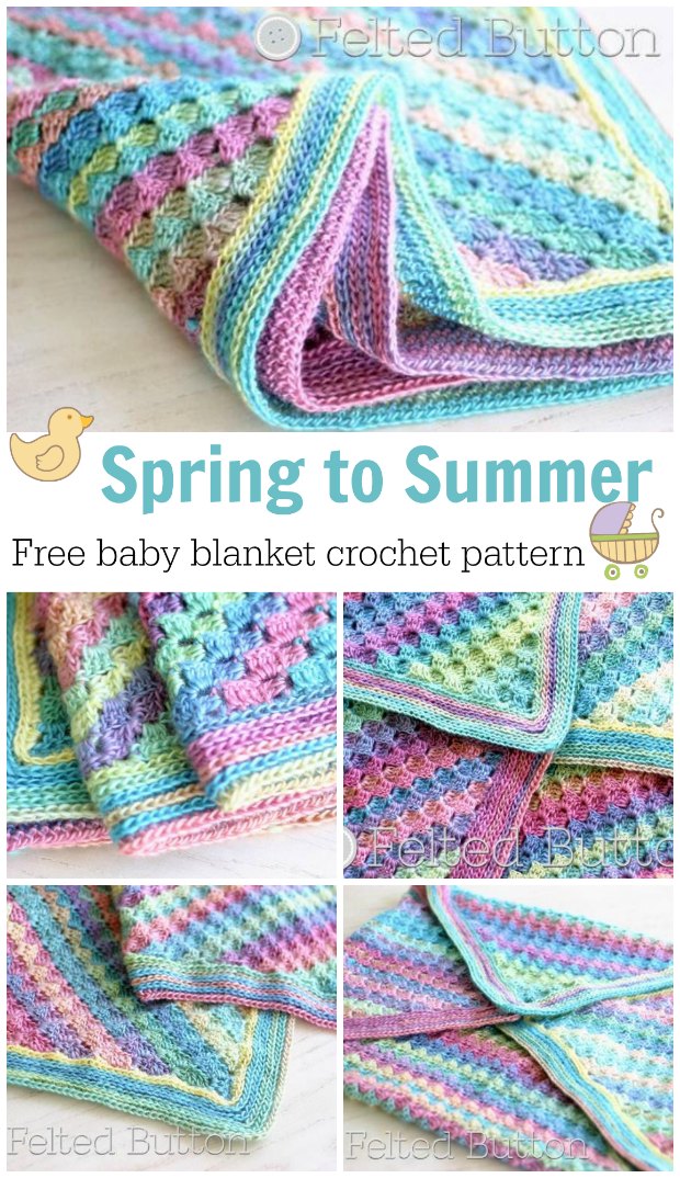 crochet baby blanket - spring into summer blanket