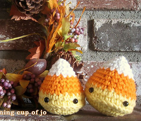 Halloween Amigurumi Candy Corn 