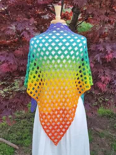 Scallop Falls Shawl Crochet Pattern by Crochet Instinct