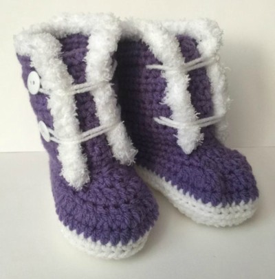 Crochet Baby Boots Free Pattern Size 9 - 12 months