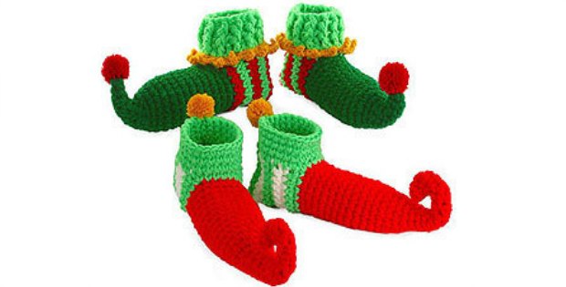 crochet elf slippers