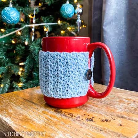 Crochet Mug Cozy Pattern by Stitching Together