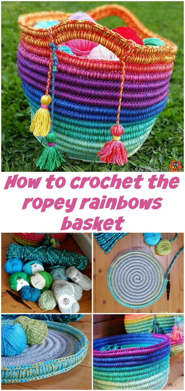 6 Rope Crochet Basket Patterns