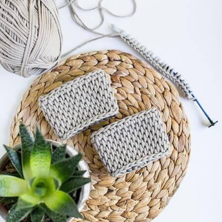 Tunisian Crochet Coffee Sleeve Pattern by Teal And Finch
