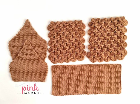 Crochet Gingerbread House Pattern Pieces