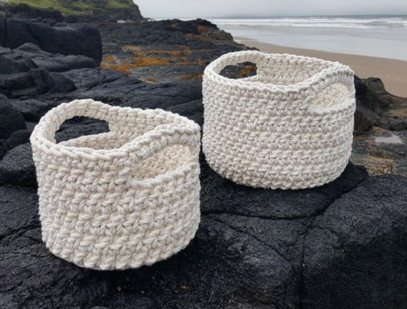 Chunky Rope Basket Crochet Pattern by Fiona Meade Crochet