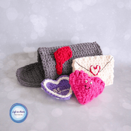 Stuff And Spill Box Valentine Crochet Pattern by Left In Knots