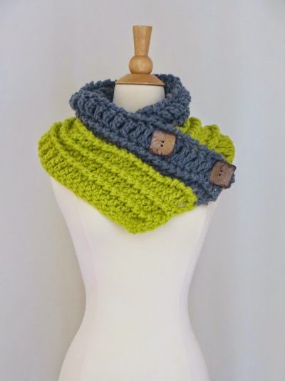 Button Cowl Crochet Pattern