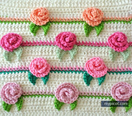 Crochet Rosebud Stitch Pattern