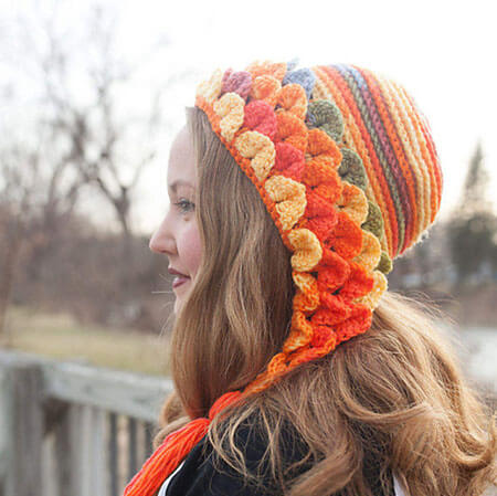 Crocodile Stitch Capuche Hood