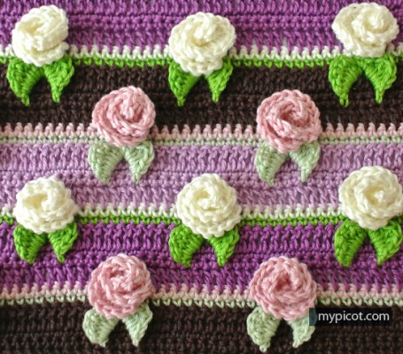 Rosebud Stitch Crochet Blanket Pattern