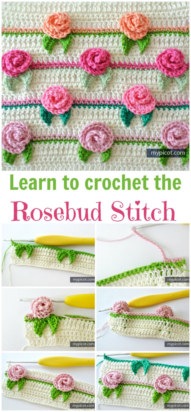 Rosebud Stitch Crochet Pattern Stitch Of The Week Crochet News