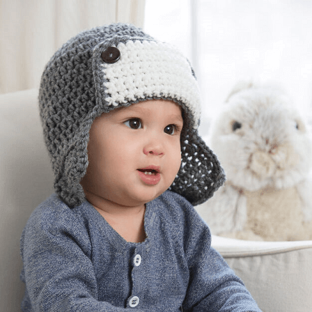 Little Lindy's Aviator Hat Crochet Pattern by Yarnspirations