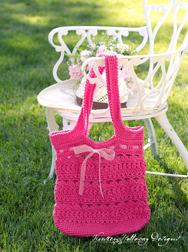 Secret Garden Market Bag Crochet Pattern by Kirsten Holloway Designs