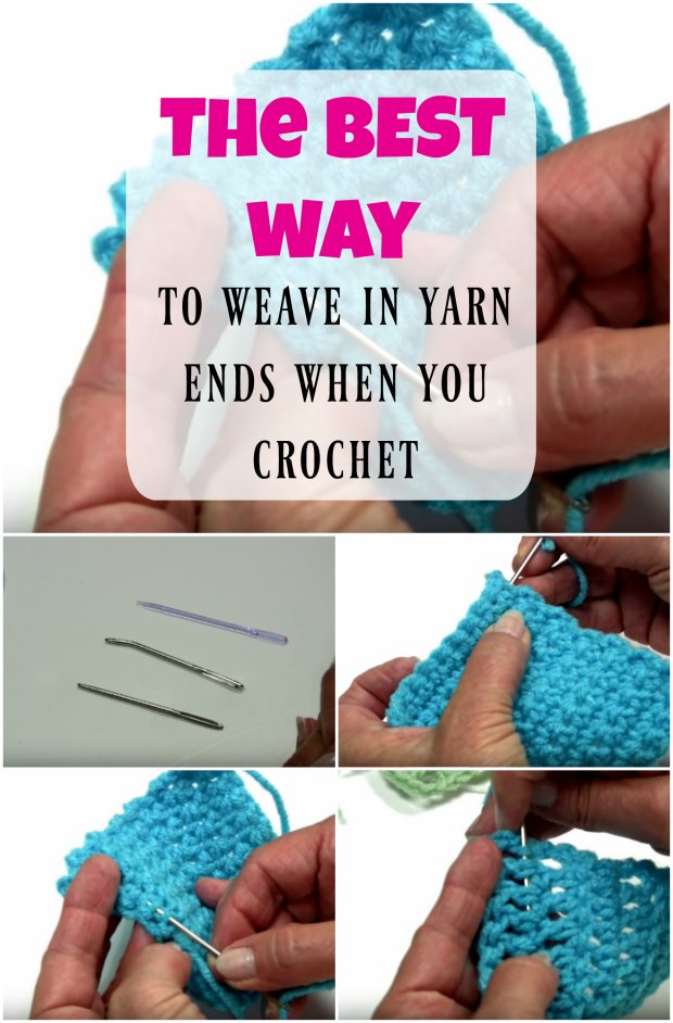 VIDEO shows the BEST way to weave in yarn ends so they won't come loose. I'll be using this now for all of my crochet projects.