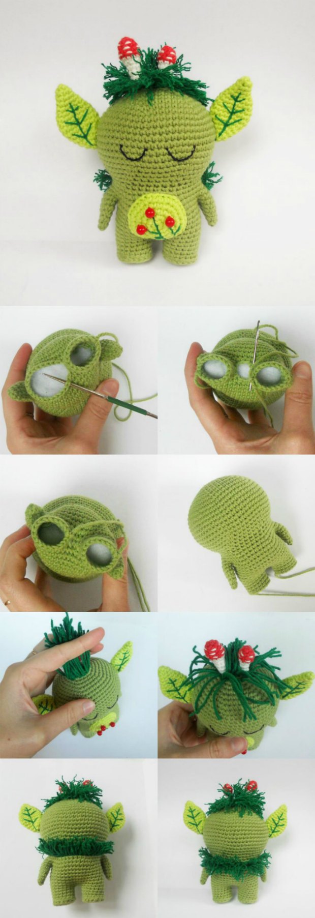 Free amigurumi crochet pattern. Forest Spirit. So cute!