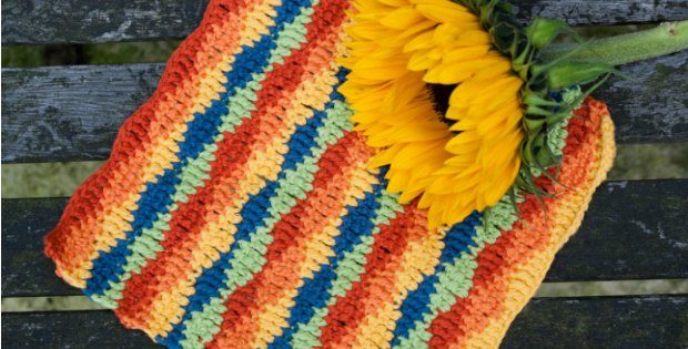 Crochet Dishcloth Lazy Waves Pattern