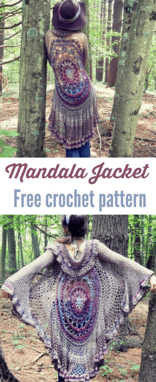 Free Mandala Crochet Pattern Jacket Duster Crochet News