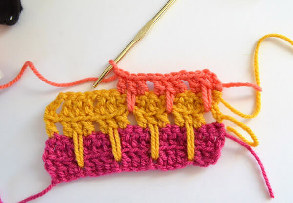 Larksfoot Crochet Stitch Swatch