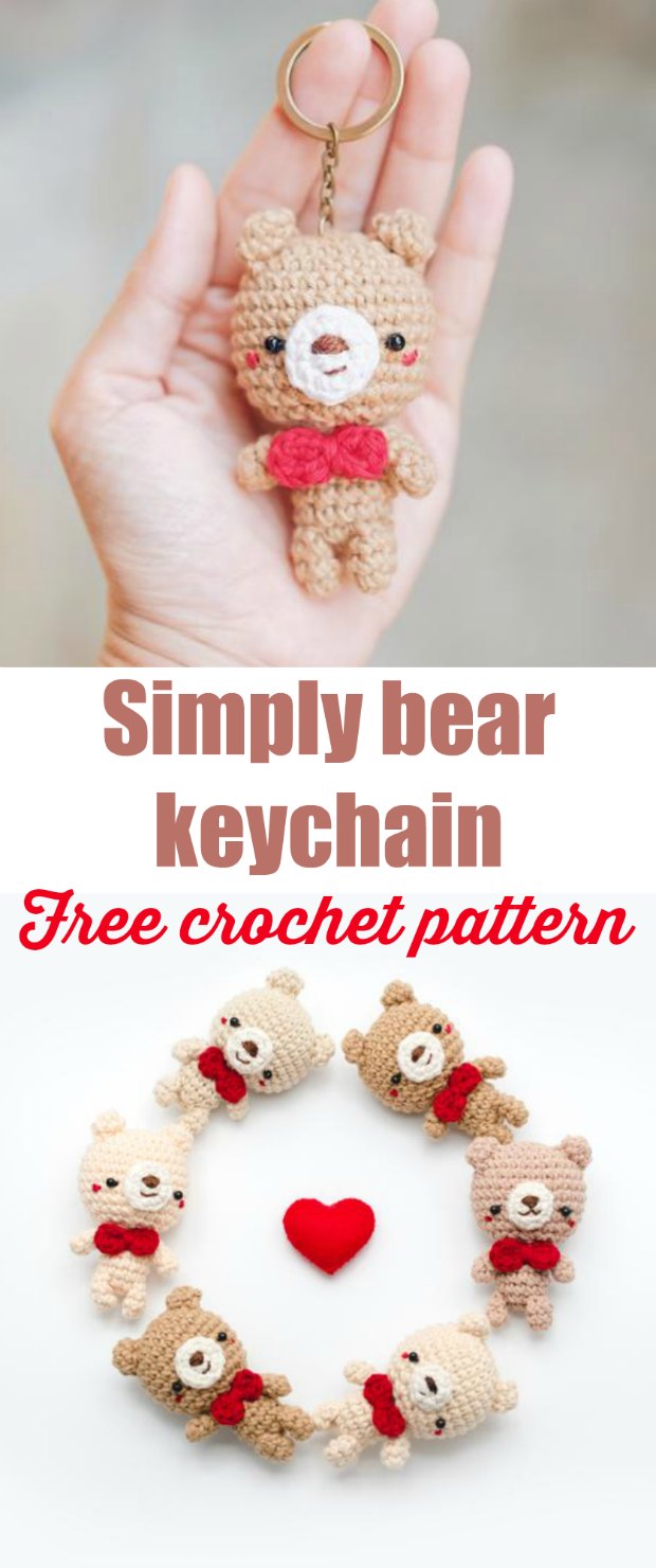 Bear Amigurumi Keychain Crochet Pattern  by Meemanan