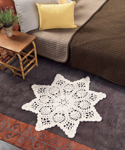 Chunky Doily Rug Free Crochet Pattern by Craft Foxes