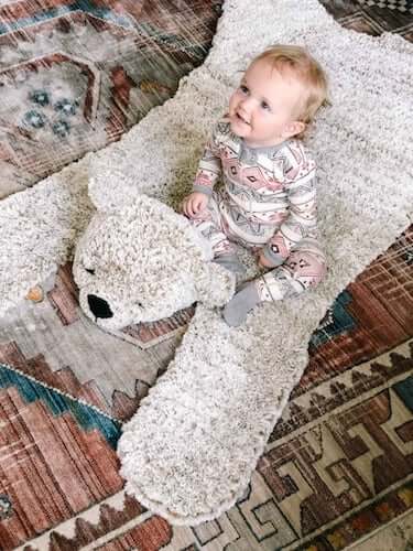 Crochet Bear Blanket Rug Pattern by Make And Do Crew