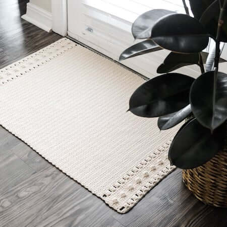 Crochet Modbob Rug Pattern by The Cozy Knot Crochet