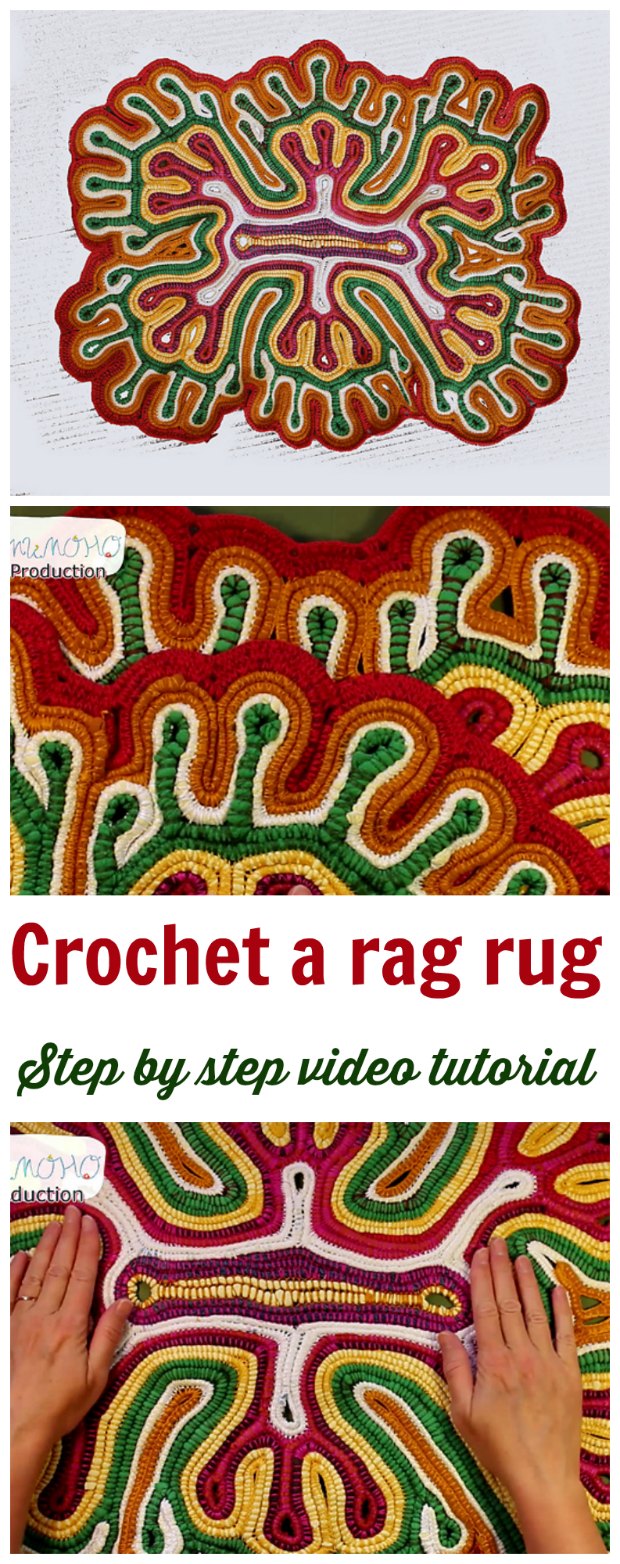 DIY Crochet Rug Amimon Rag Rug From Recycled Fabrics