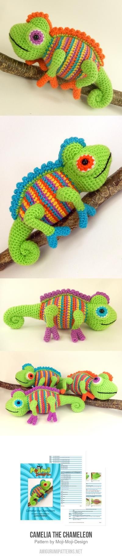 crochet chameleon amigurumi
