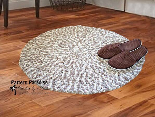 Free Crochet Cushy Rug Pattern by Pattern Paradise