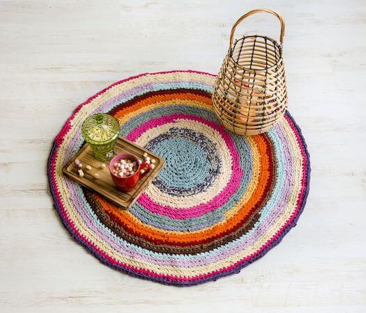 Free Crochet Rag Rug Pattern by The Spruce Crafts