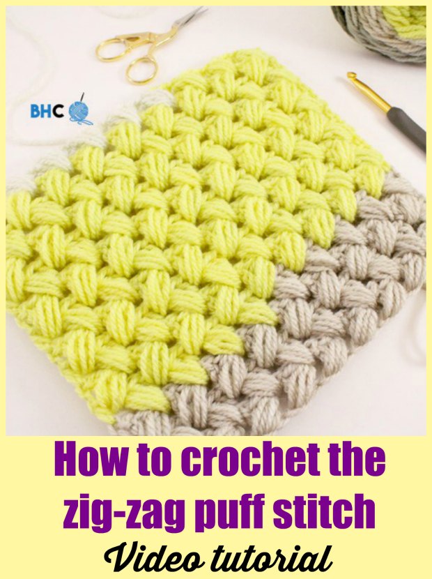 Zig Zag Puff Stitch Crochet Pattern