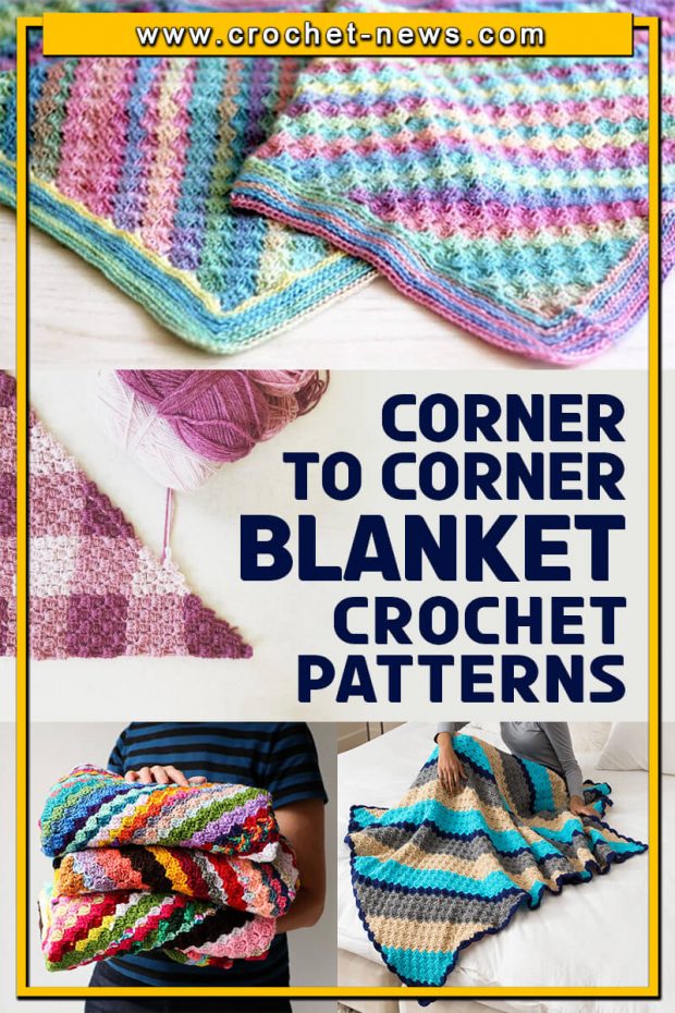 CORNER TO CORNER CROCHET BLANKET PATTERNS