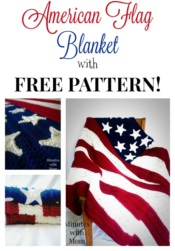 Crochet American Flag Blanket - Free Pattern