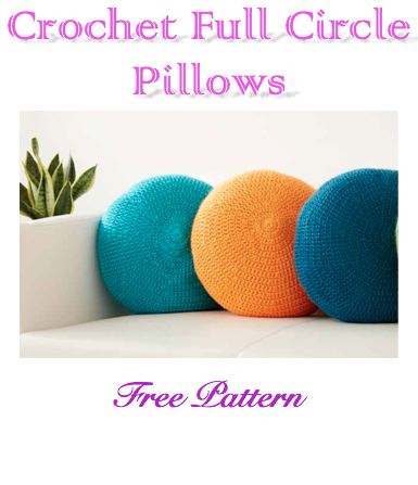 Crochet Full Circle Pillow Free Pattern