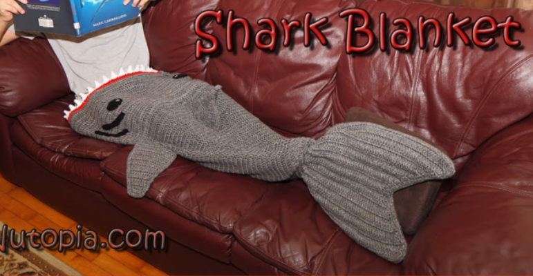 Crochet Shark Blanket Free Video Pattern