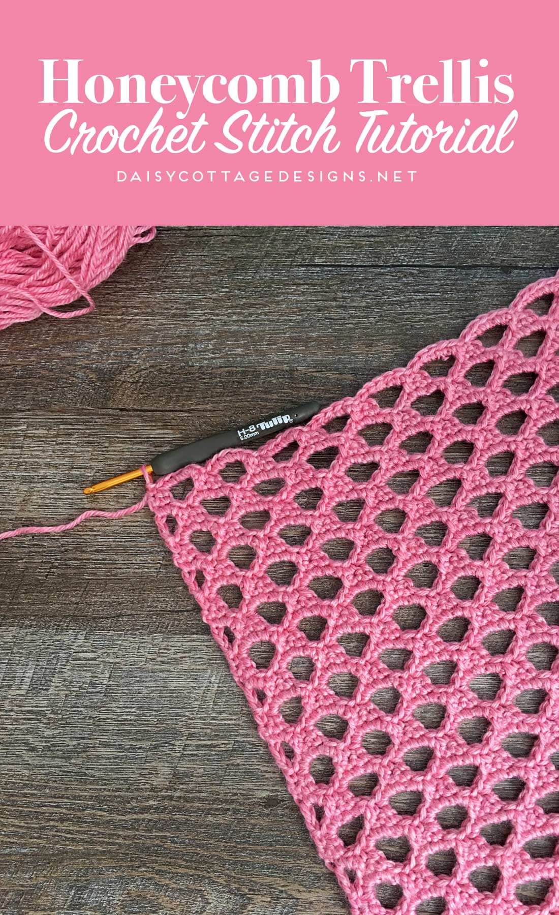 Honeycomb Crochet Stitch, Beginner Free Video and Tutorial