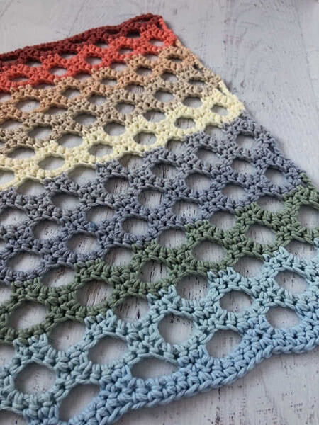 Honeycomb Trellis Crochet Stitch Tutorial by Stitchinprogress