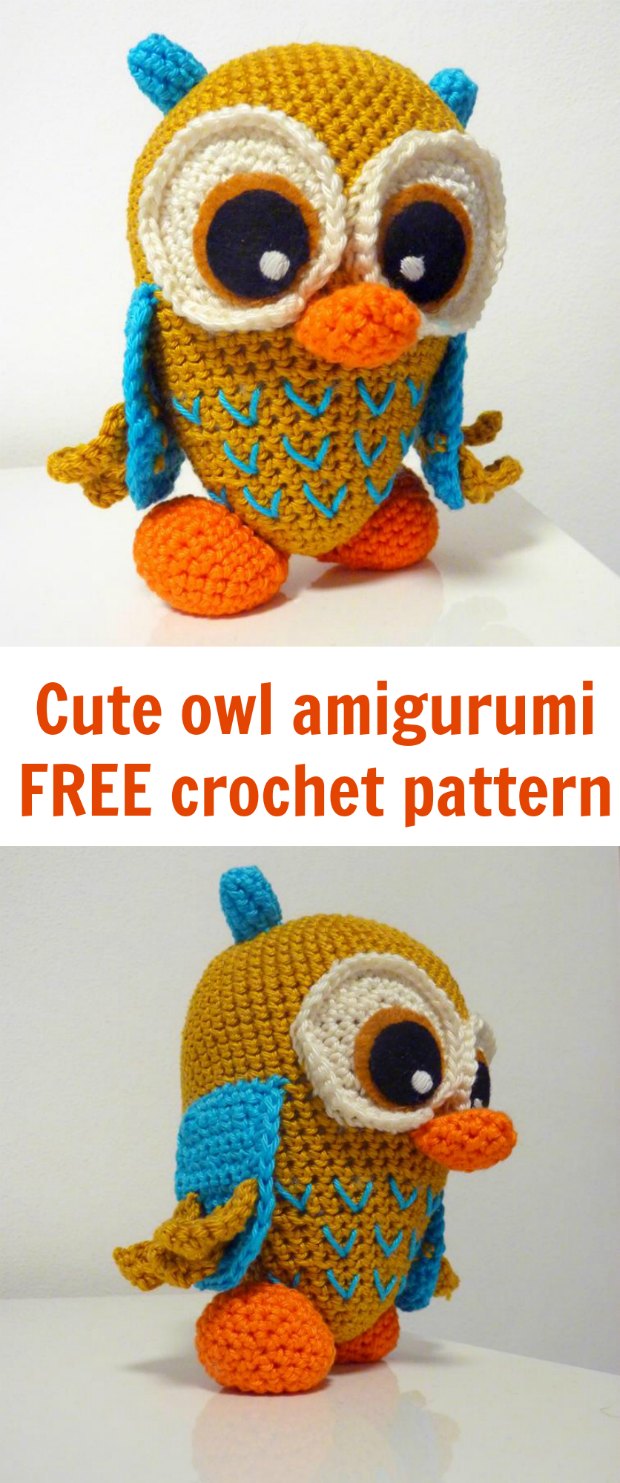 Free owl crochet pattern, amigurumi owl, crochet pattern free.