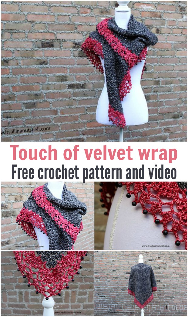 Gorgeous wrap free crochet pattern with video tutorial