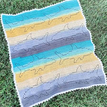 Meg Shark Blanket Crochet Pattern by Owl B Hooked
